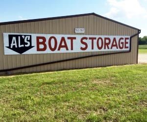 exterior of al's boat storage